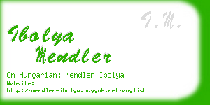 ibolya mendler business card